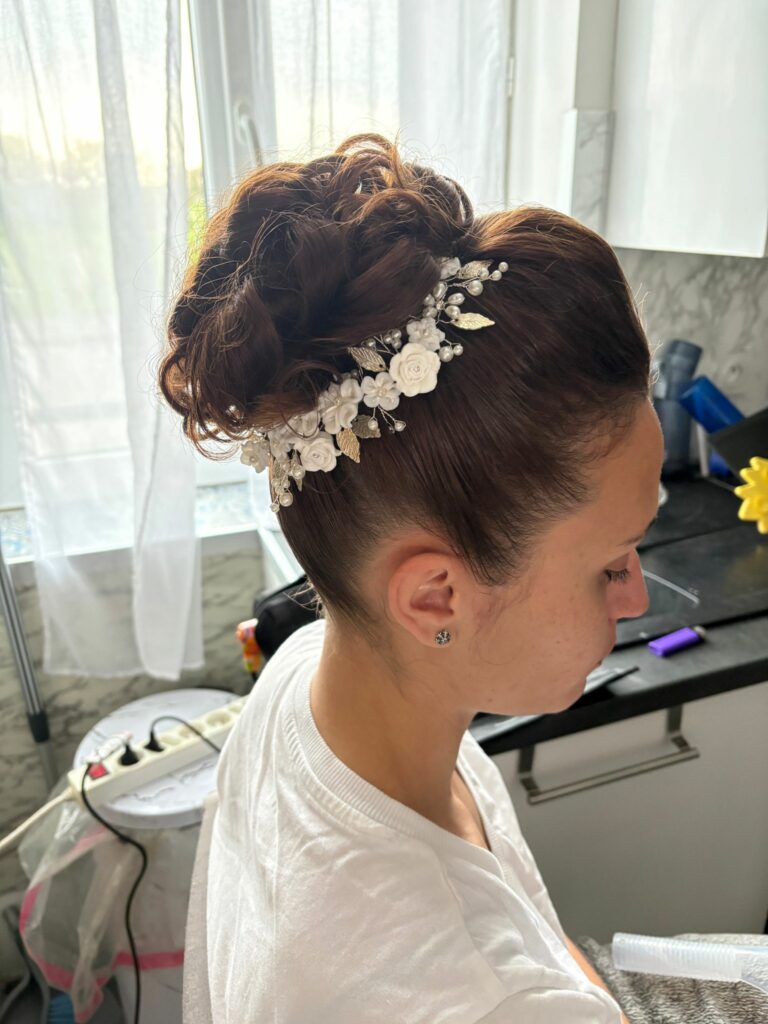 chignon haut mariee