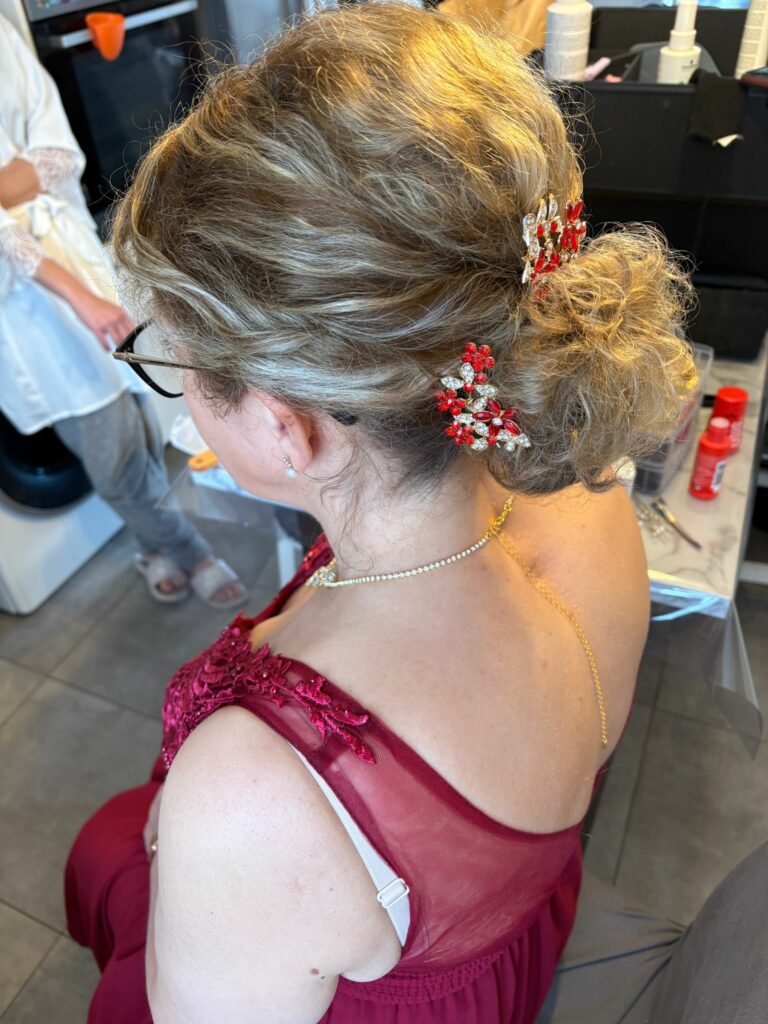 chignon bas flou