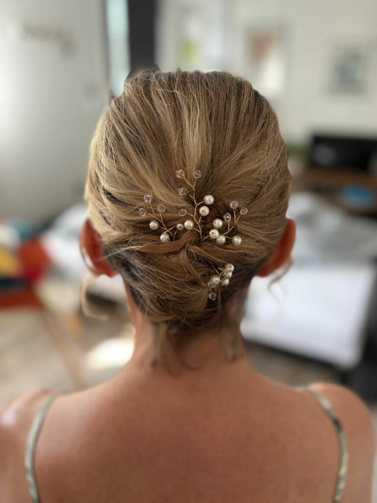 coiffure chignon bas pour cheveux très fin