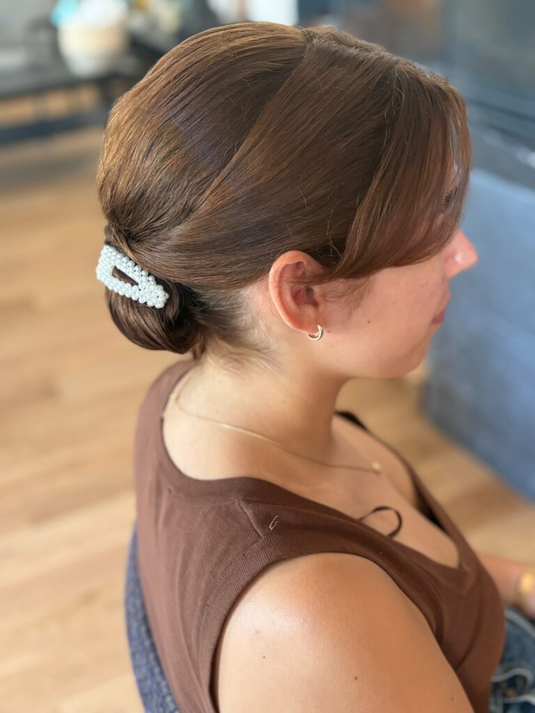 chignon bas demoiselle d'honneur