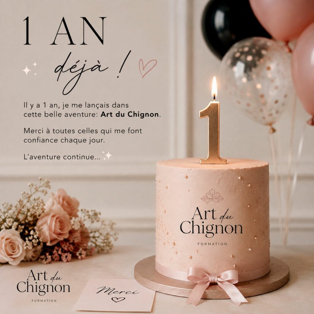 1 an de art du chignon