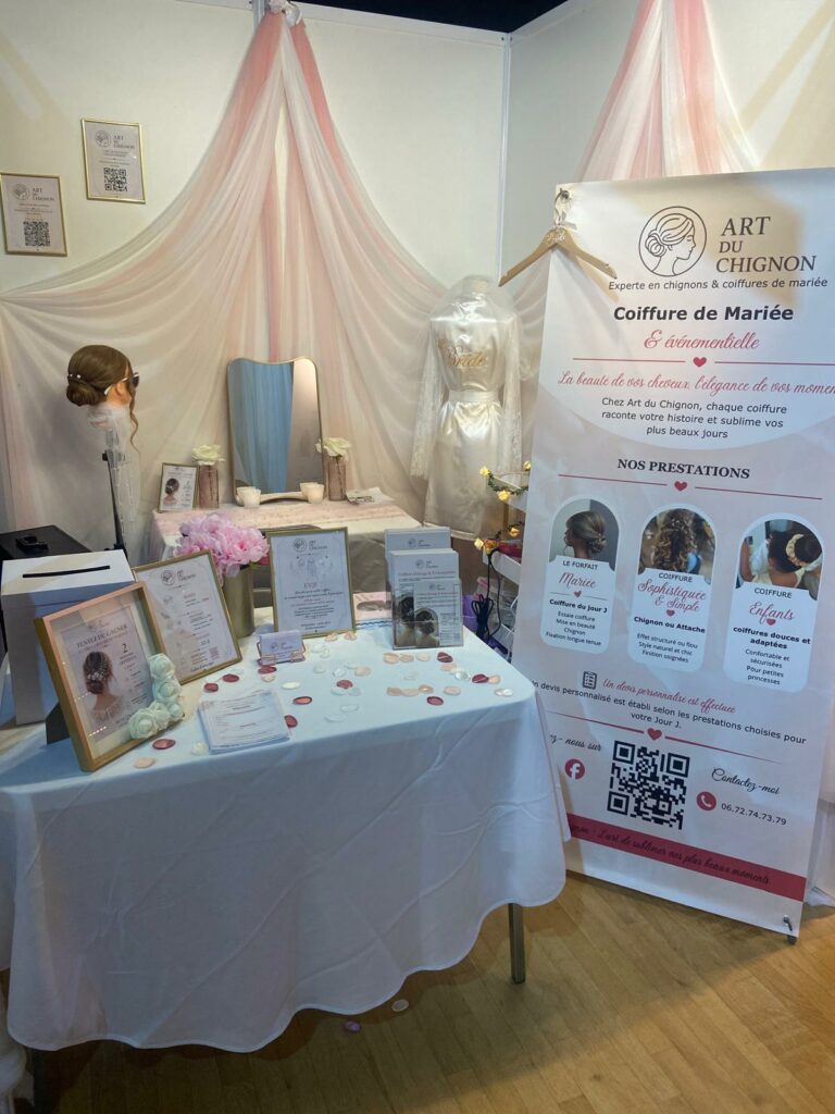 stand art du chignon au salon du mariage de coulommiers 2026